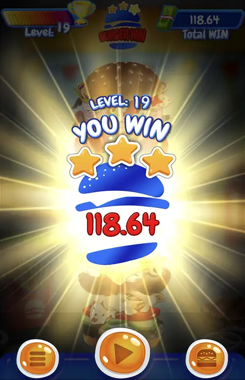 Ventajas del modo gratuito de Burger Win